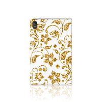 Lenovo Tab P11 | P11 Plus Tablet Cover Gouden Bloemen - thumbnail