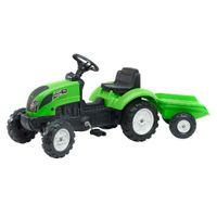 Falk Country Farmer Tractor + Aanhanger 123x42x53 cm Groen