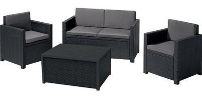 Allibert Monaco loungeset 4-delige - grijs Allibert Monaco loungeset 4-delige - grijs
