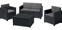Allibert Monaco loungeset 4-delige - grijs