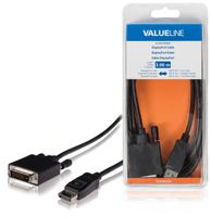 Valueline VLCB37200B30 video kabel adapter 3 m DisplayPort DVI-D Zwart - thumbnail