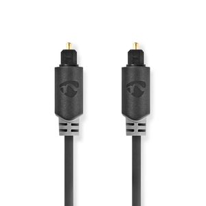 Optische Audiokabel | TosLink Male | TosLink Male | 5.0 m | Rond | PVC | Antraciet | Doos