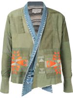 Greg Lauren blazer à design patchwork - Vert