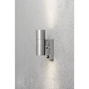 Konstsmide Modena 7542-000 Buitenlamp met bewegingsmelder (wand) Halogeen GU10 70 W RVS