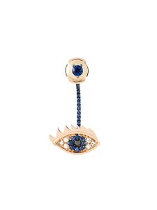 Delfina Delettrez boucle d'oreille "Eyes On Me Piercing" en or 18ct, saphir et diamants - Métallisé