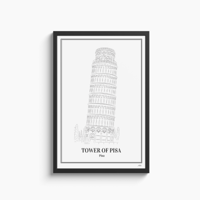 Poster Tower of Pisa - Pisa Zonder Lijst A4 (21 x 30cm) - thumbnail