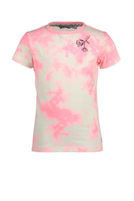 Moodstreet Meisjes t-shirt tie-dye - Sparkling roze