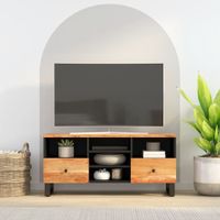 Tv-meubel 100x33x46 cm massief acaciahout en bewerkt hout