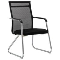 vidaXL Kantoorstoel mesh stof zwart