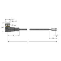 Turck 6625515 Sensor/actuator aansluitkabel Aantal polen: 4 2 m 1 stuk(s) - thumbnail