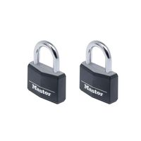 Masterlock 2 x 40mm - 21mm hardened steel shackle, 6mm diam. - double locking - 4 - 9140EURTBLK