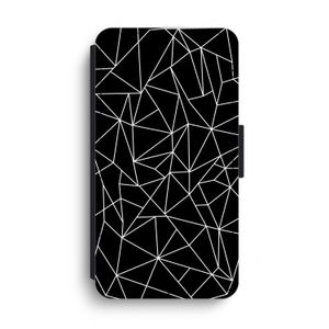 Geometrische lijnen wit: iPhone XS Max Flip Hoesje