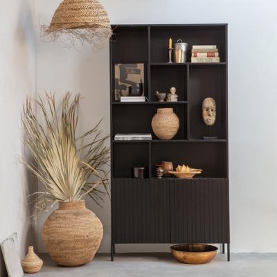 WOOOD Wandkast 'Gravure' 200 x 100cm, kleur Zwart