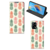 OPPO A74 4G Flip Style Cover Ananas - thumbnail