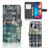 Wallet Case met Pasjes Samsung Galaxy A30 Spijkerbroeken - thumbnail