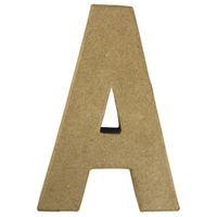 Beschilderbare letter A van papier mache   -