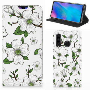 Huawei P30 Lite New Edition Smart Cover Dogwood Flowers