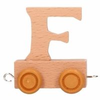 Houten letter trein F   -