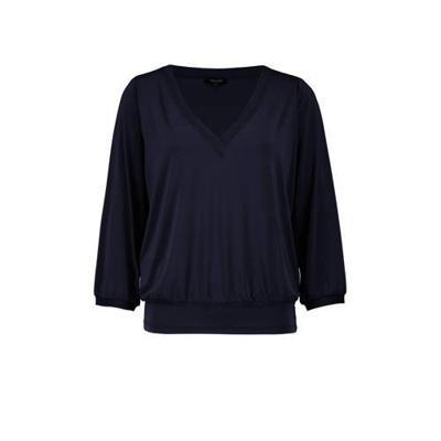 Claudia Sträter top met plooien donkerblauw