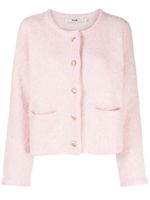 b+ab cardigan superposé à effet brossé - Rose