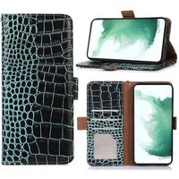 Crocodile Series Honor 70 Wallet Leren Hoesje met RFID - Groen - thumbnail