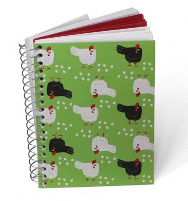 Arbos notitieboek ringband groen kippen A6 Arbos notitieboek ringband groen kippen A6