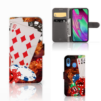 Samsung Galaxy A40 Wallet Case met Pasjes Casino