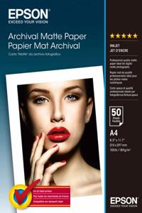 Epson Archival Matte Paper C13S041342 Fotopapier DIN A4 192 g/m² 50 vellen Mat