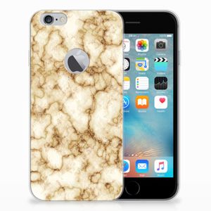 Apple iPhone 6 Plus | 6s Plus TPU Siliconen Hoesje Marmer Goud