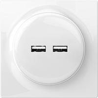 Fibaro Walli N wandcontactdoos 2x USB Wit