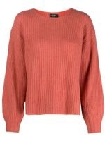 LIU JO pull en maille épaisse nervurée - Orange