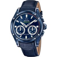 Jaguar J961/1 Horloge Acier Hibryd staal-leder blauw 45 mm - thumbnail