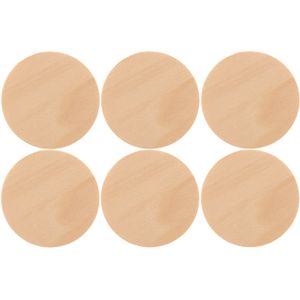 6x Houten schijven/cirkels 6 cm hobby/knutselmateriaal