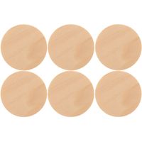 6x Houten schijven/cirkels 6 cm hobby/knutselmateriaal