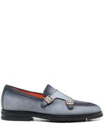 Santoni Dong gradient-effect monk shoes - Bleu