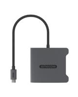 Sitecom AD-1018 interface hub USB 3.2 Gen 1 (3.1 Gen 1) Type-C Zwart, Grijs - thumbnail