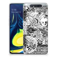 Silicone Back Case Samsung Galaxy A80 Skulls Angel