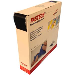 FASTECH® B50SKL01E999925 Klittenband Om vast te plakken Hotmelt Haakdeel, Extra sterk (l x b) 25000 mm x 50 mm Zwart 25 m