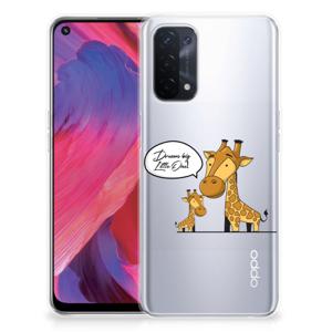 OPPO A93 5G Telefoonhoesje met Naam Giraffe