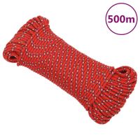 Boottouw 5 mm 500 m polypropyleen rood