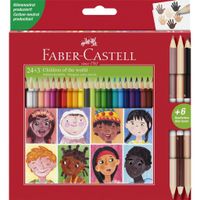 Faber Castell FC-511515 Children Of The World Kleurpotloden 24 + 3 Stuks - thumbnail