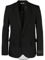 Valentino Garavani blazer boutonné à patch logo - Noir