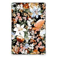 Siliconen Hoesje voor Samsung Galaxy Tab A9 Plus Dark Flowers