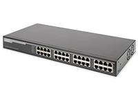 DIGITUS PoE+ Injector - 16 poort - IEEE802.3at - Gigabit Ethernet - 19 inch rack - 250 Watt totaal - tot 30 Watt/poort