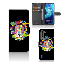 Motorola G8 Power Lite Leuk Hoesje Lion Color