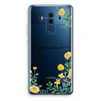 Gele bloemen: Huawei Mate 10 Pro Transparant Hoesje - thumbnail