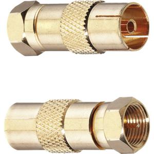 Oehlbach 4402 F-Coax-adapter Verguld Aansluitingen: F-stekker, Coax-bus IEC 2 stuk(s)