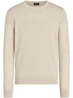 Zegna fine-knit crew-neck jumper - Tons neutres