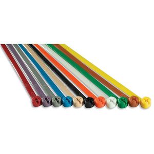 ABB TY525M-CLRS TY525M-CLRS Kabelbinder 186 mm 4.80 mm Zwart, Bruin, Rood, Oranje, Geel, Groen, Blauw, Lila, Grijs, Wit 100 stuk(s)