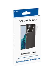 Vivanco Super Slim Backcover Samsung Galaxy S21 Ultra (5G) Transparant Zanddicht, Spatwaterdicht, Met standfunctie, Stootbestendig, Waterafstotend